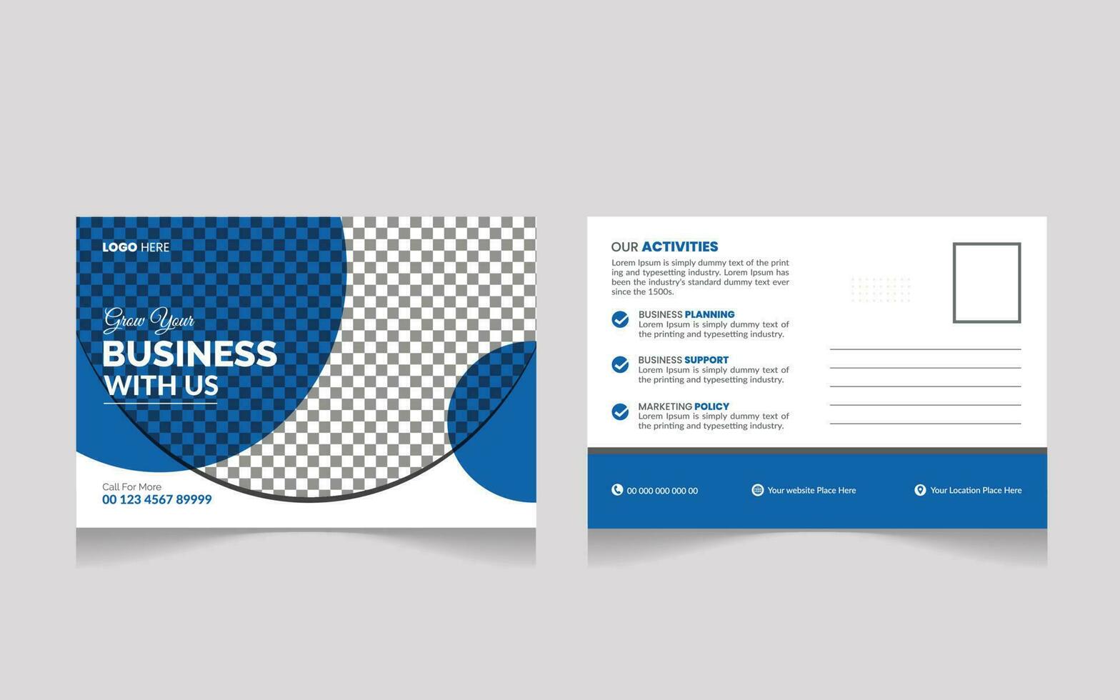 Modern and Simple Business Postcard or Postcard Template Pro Vector