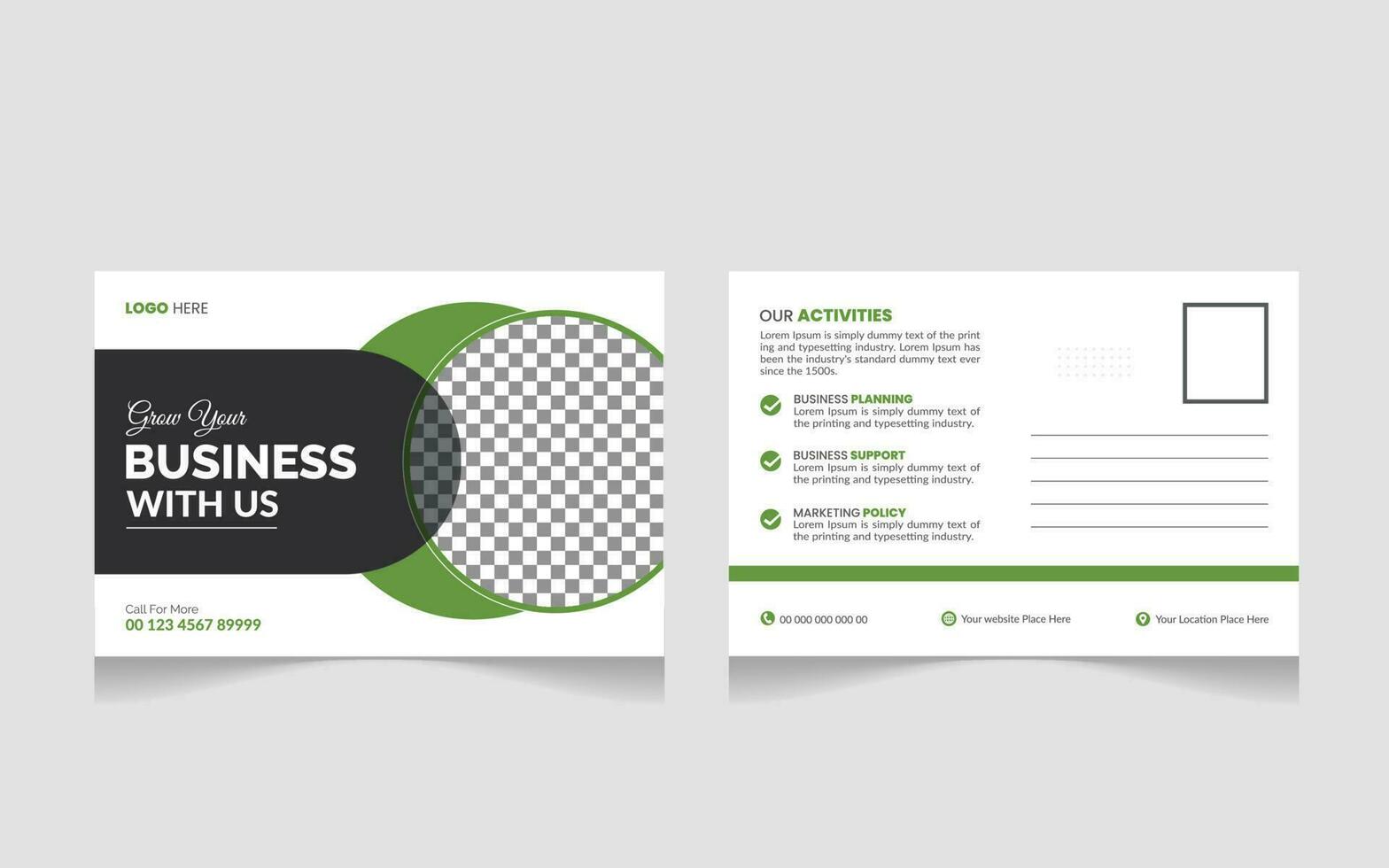 Modern and Simple Business Postcard or Postcard Template Pro Vector