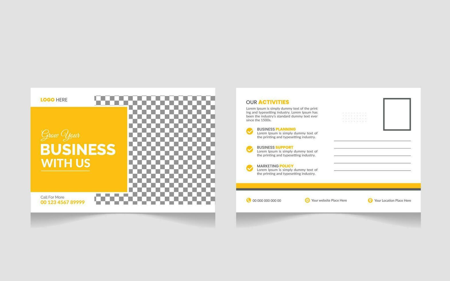 Modern and Simple Business Postcard or Postcard Template Pro Vector