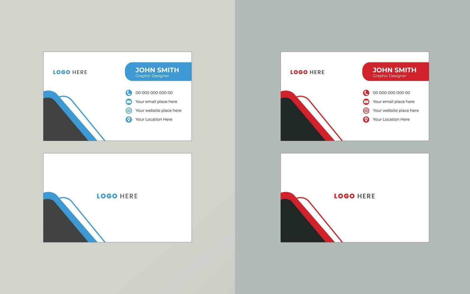 Vector Business cards and Modern Creative and Clean template. simple minimal Business Card  layout design.