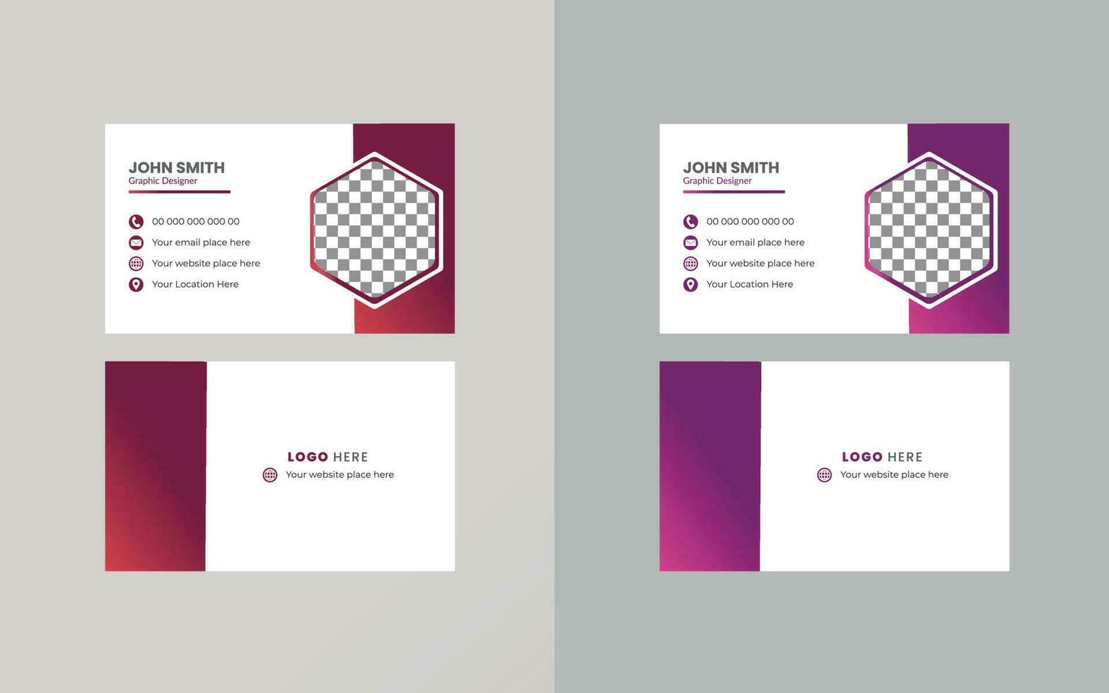 Vector Business cards and Modern Creative and Clean template. simple minimal Business Card  layout design.