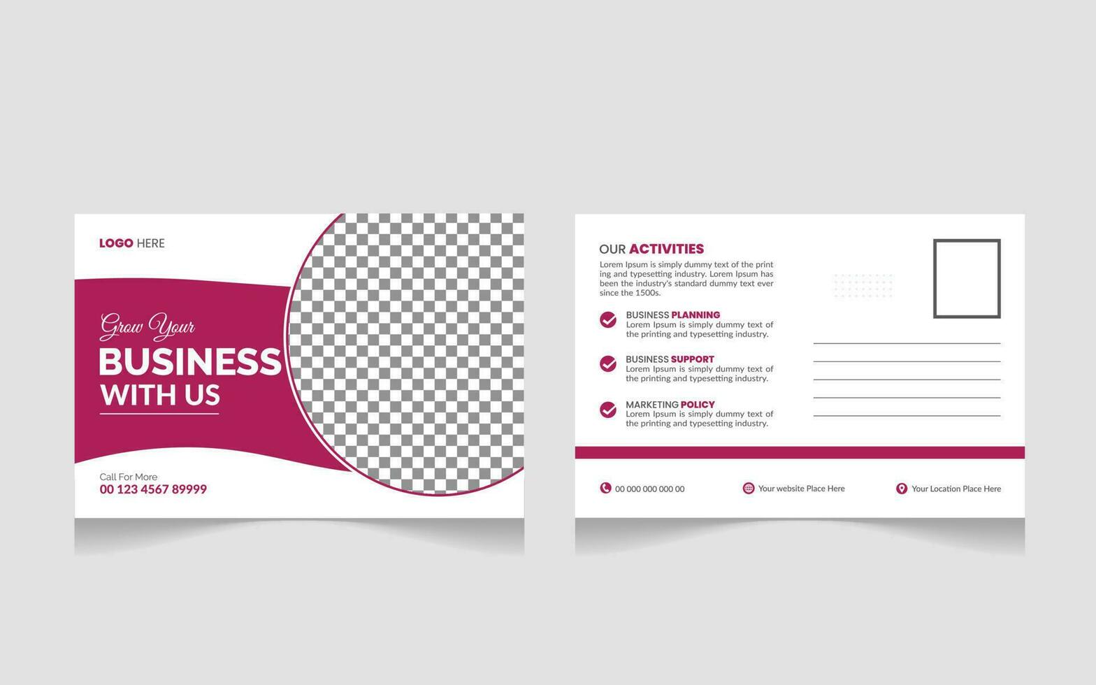 Modern and Simple Business Postcard or Postcard Template Pro Vector