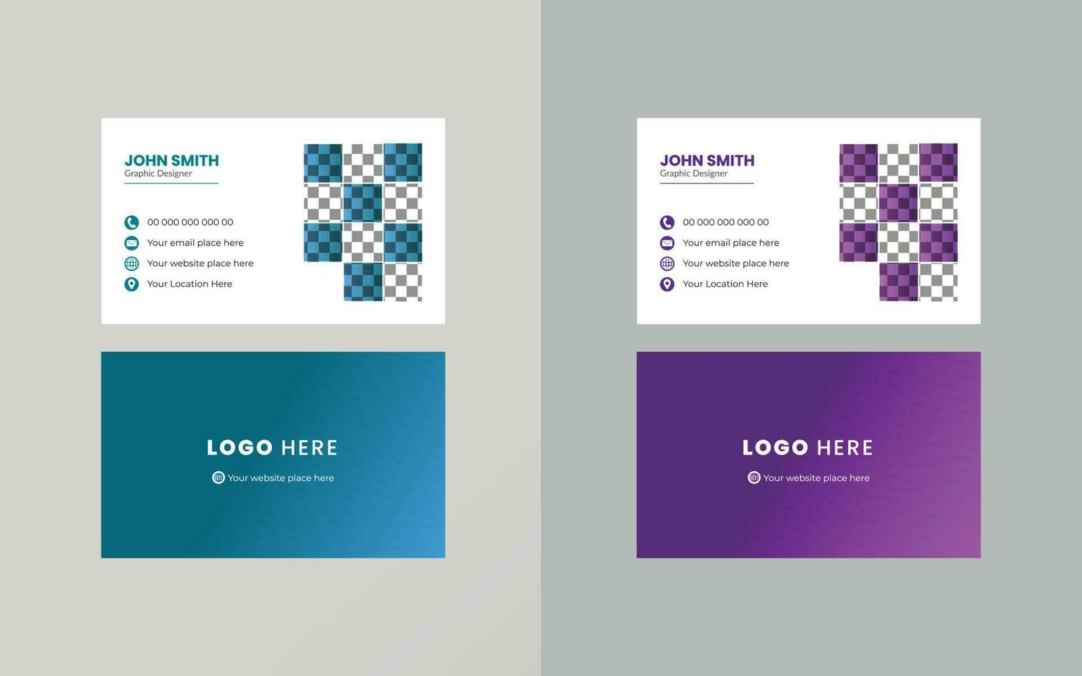 Vector Business cards and Modern Creative and Clean template. simple minimal Business Card  layout design.