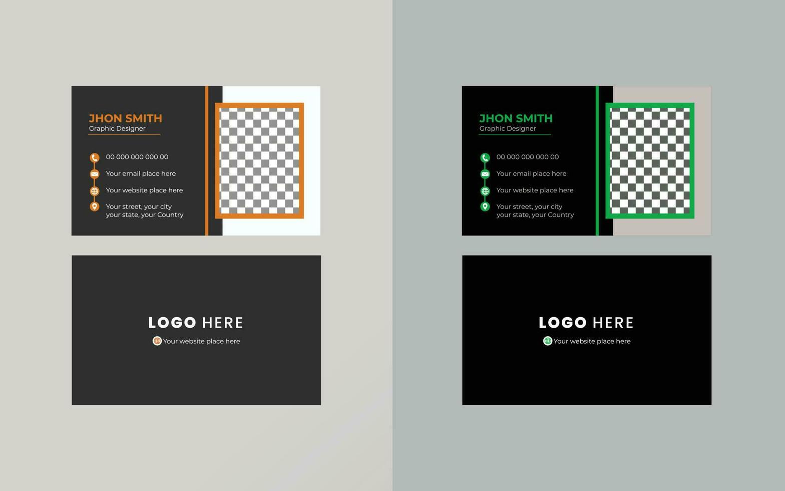 Vector Business cards and Modern Creative and Clean template. simple minimal Business Card  layout design.