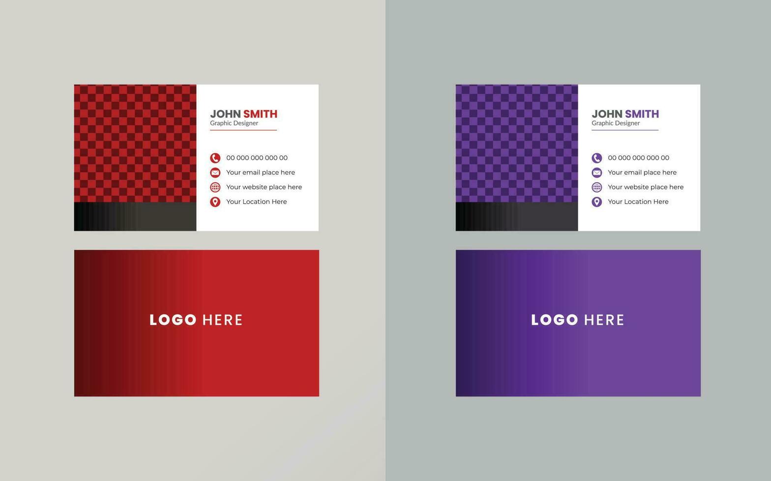 Vector Business cards and Modern Creative and Clean template. simple minimal Business Card  layout design.