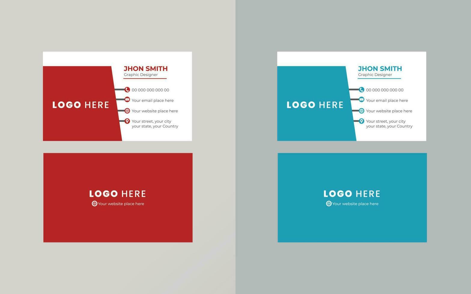 Vector Business cards and Modern Creative and Clean template. simple minimal Business Card  layout design.