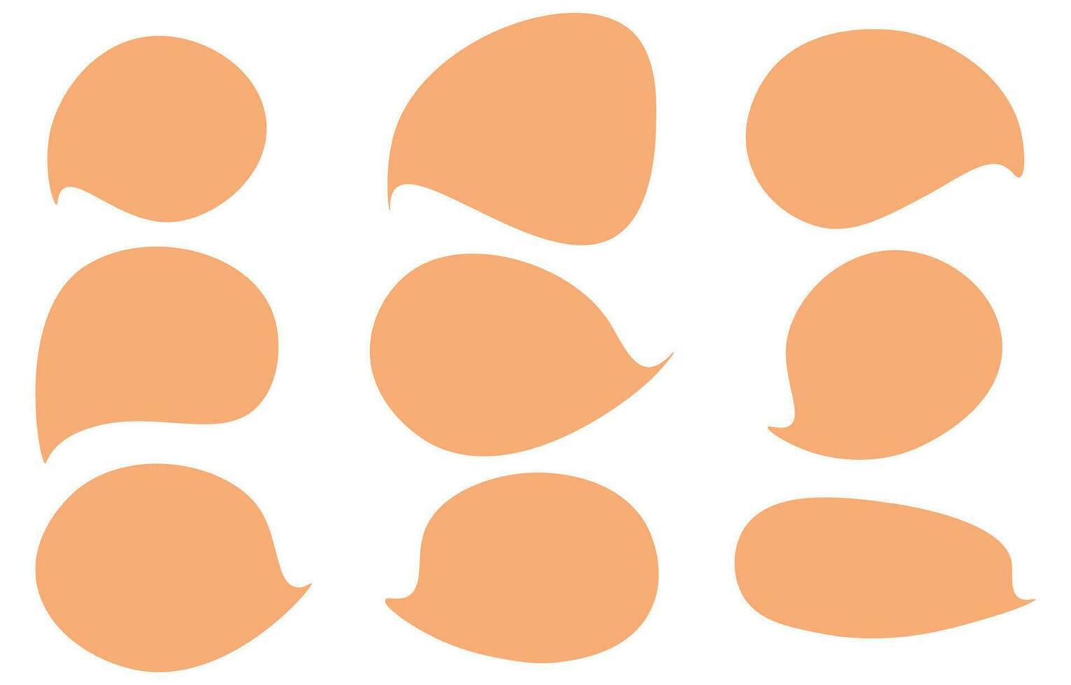 Set brown speech bubbles on white background. chat box or chat vector square and doodle message or communication icon Cloud speaking for comics and minimal message dialog