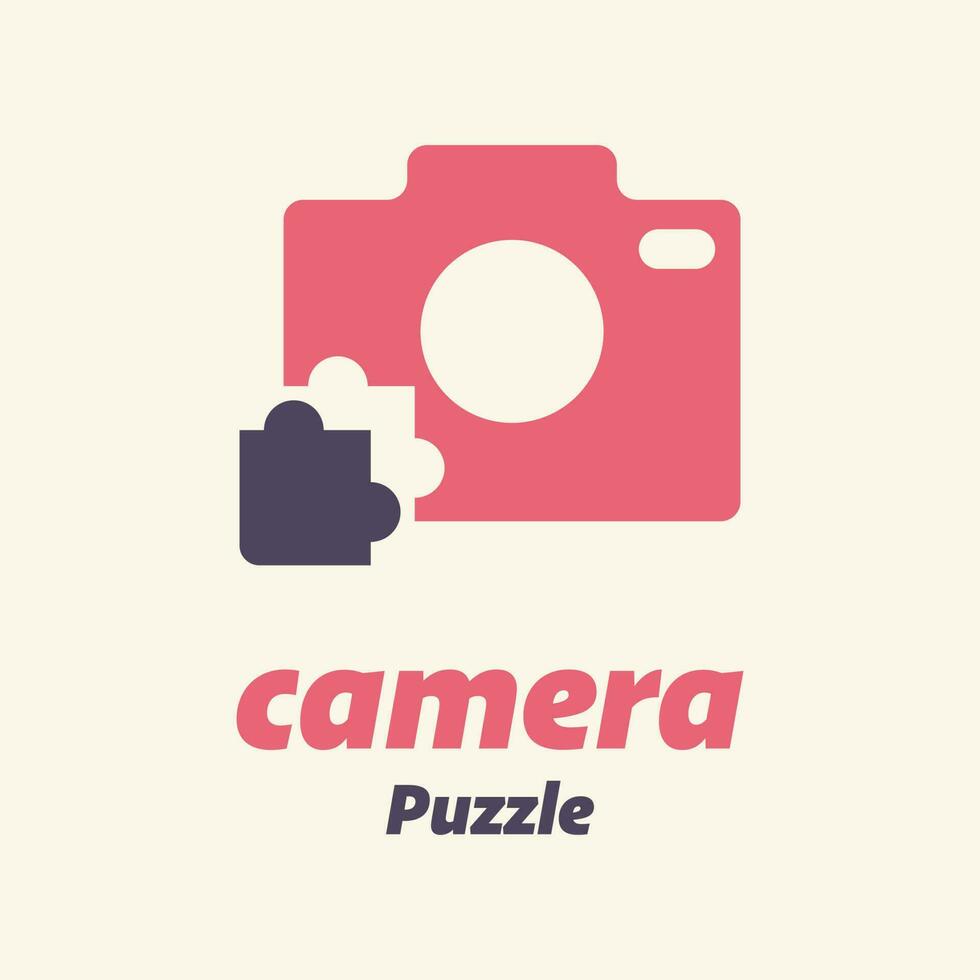 Camera Puzzle Logo vector