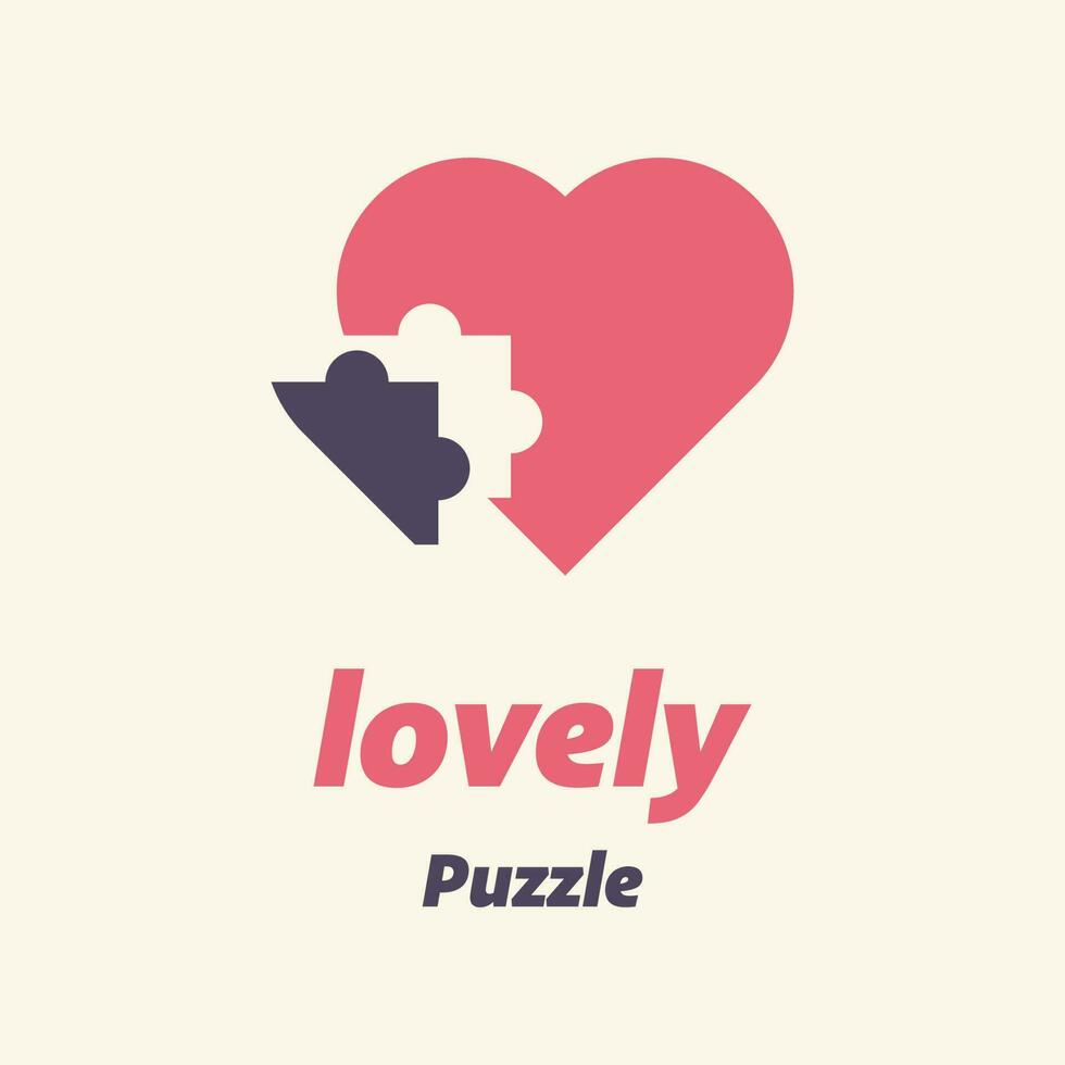Heart Puzzle Logo vector