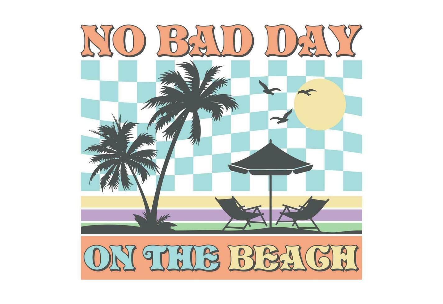 Vintage Summer, Retro Summer, Summer Quote, Beach, Ocean vector