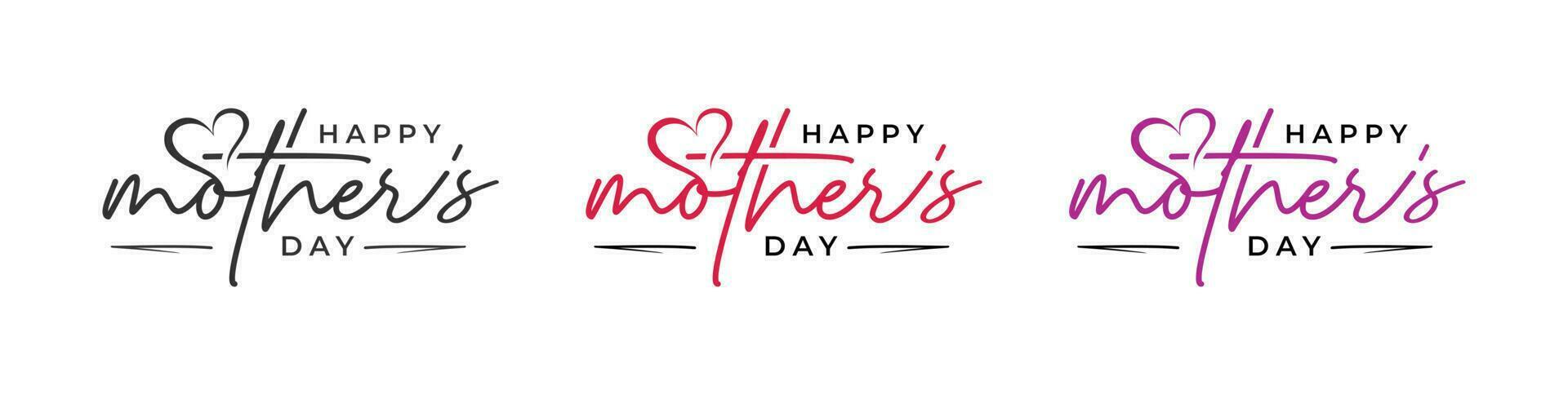 Happy Mother's Day Stylish calligraphy logo design, happy Mother's Day logo design, love vector logo design, Mother love logo design