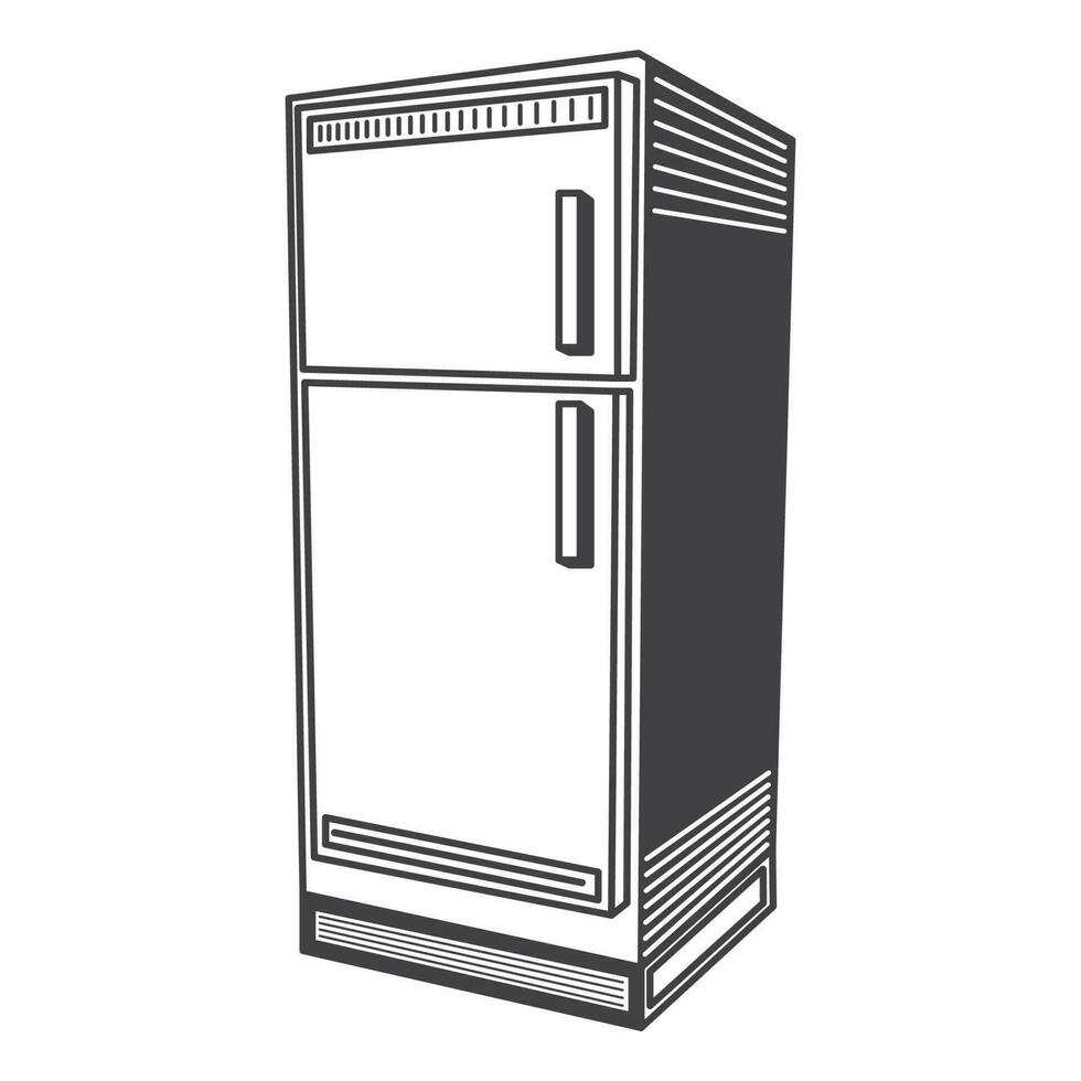 retro refrigerador vector valores ilustración