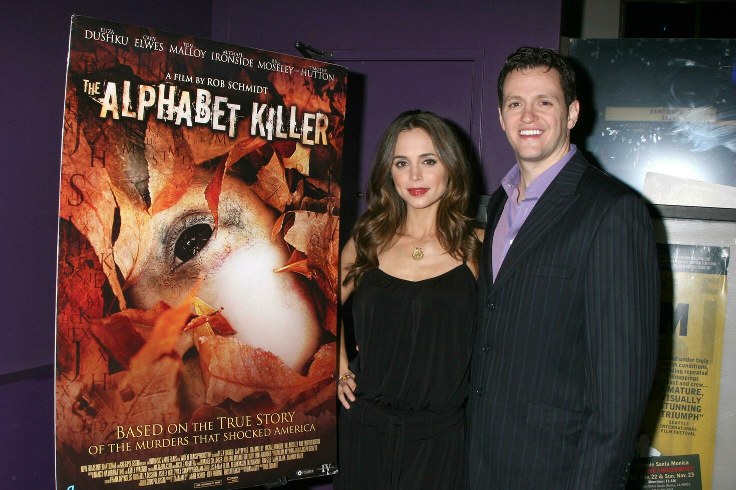 Eliza Dushku   Tom Malloy arriving at the Alphabet Killer Screening at the Laemmles Monica 4 Theaters in Santa Monica CANovember 14 20082008 photo