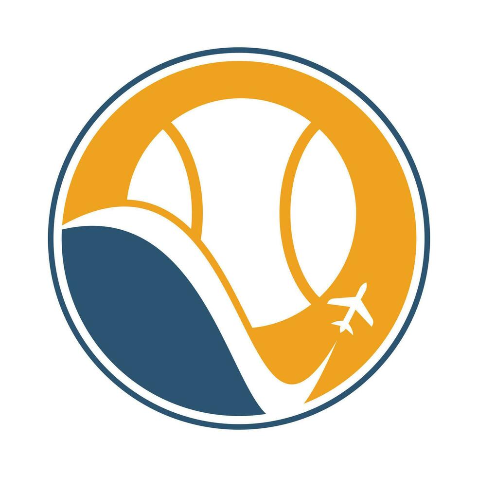 plantilla de diseño de logotipo de vector de viaje de tenis.