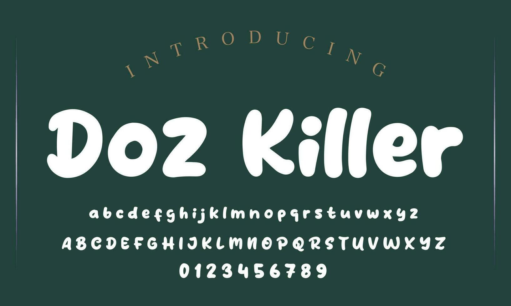 Playful style font design, childish alphabet letters and numbers vector illustration