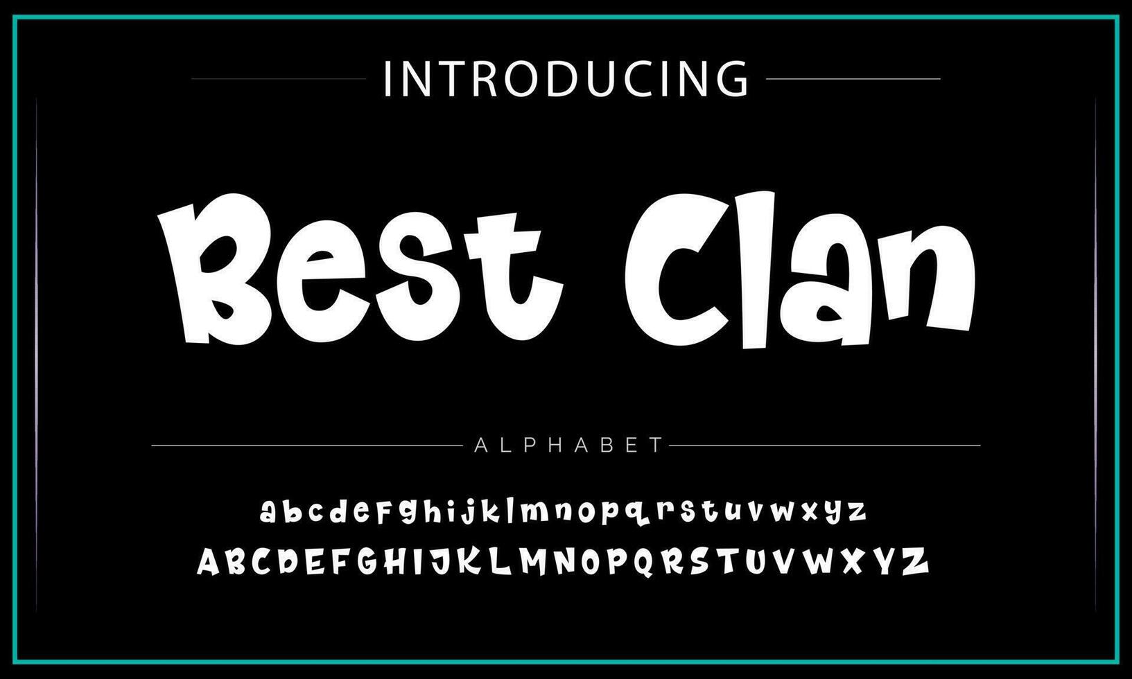 Playful style font design, childish alphabet letters and numbers vector illustration