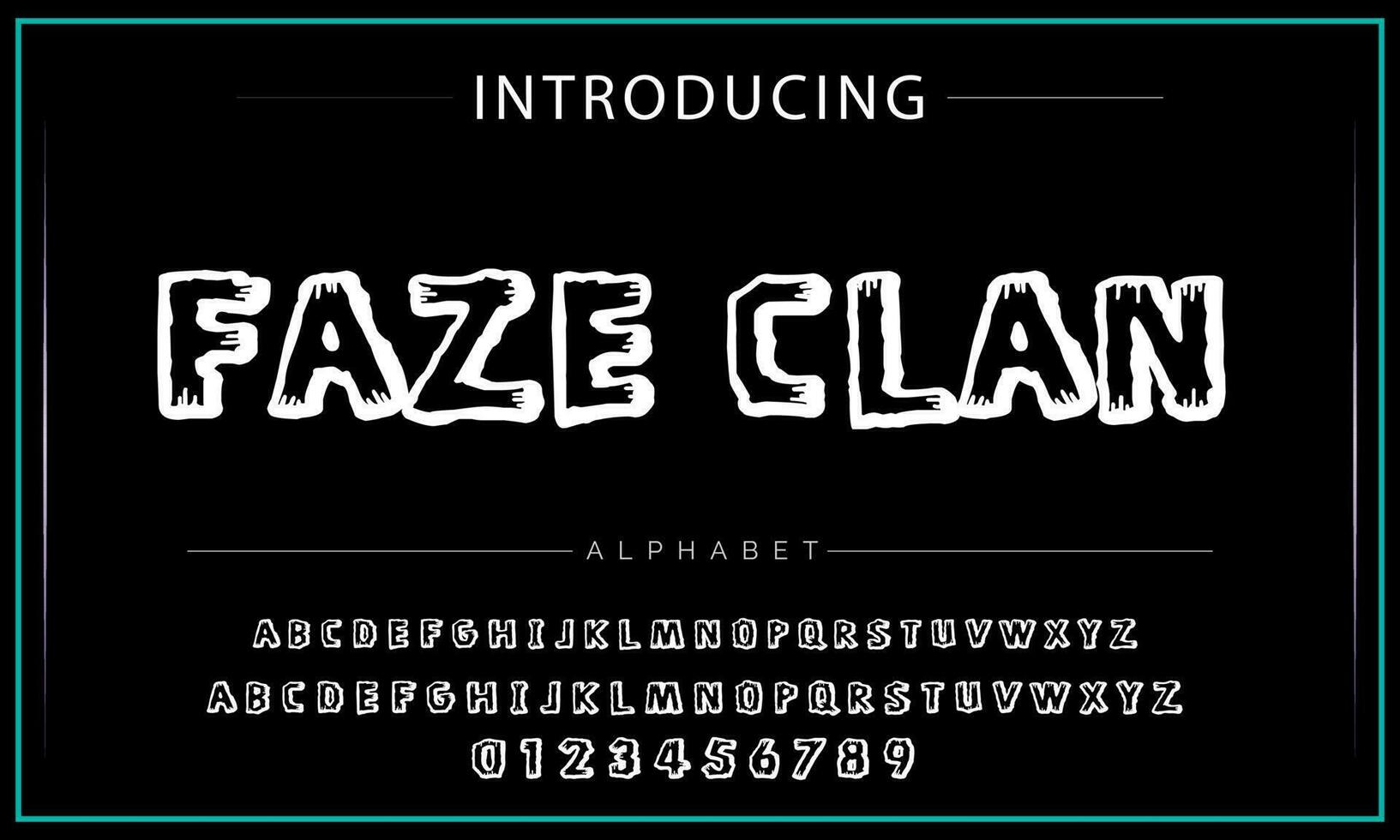 Playful style font design, childish alphabet letters and numbers vector illustration