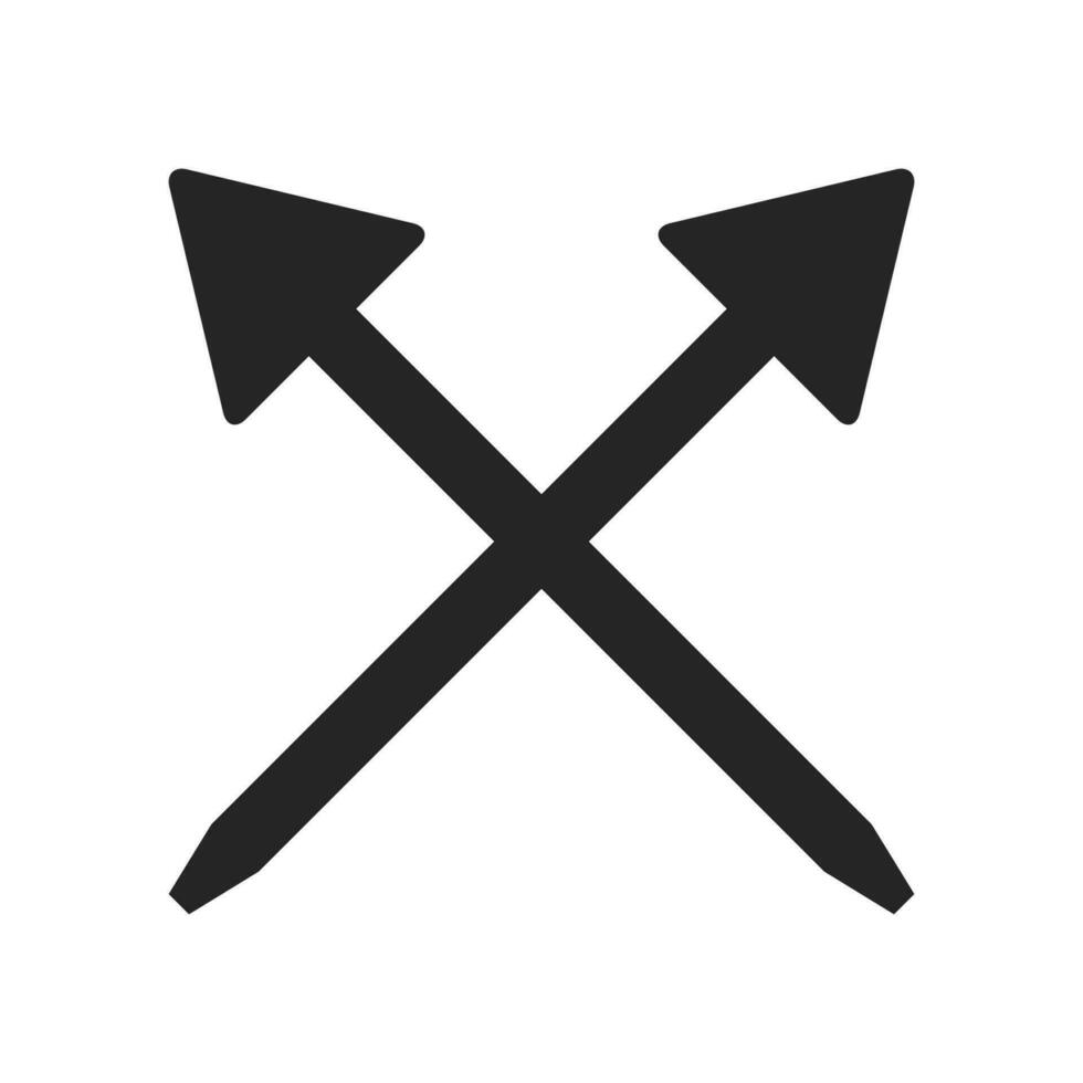 crossed arrows symbol vector