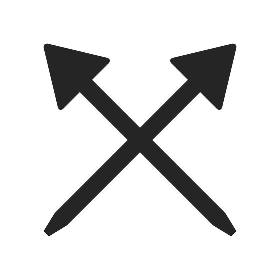 crossed arrows symbol vector