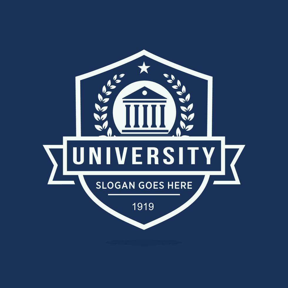 University logo design vector illustration