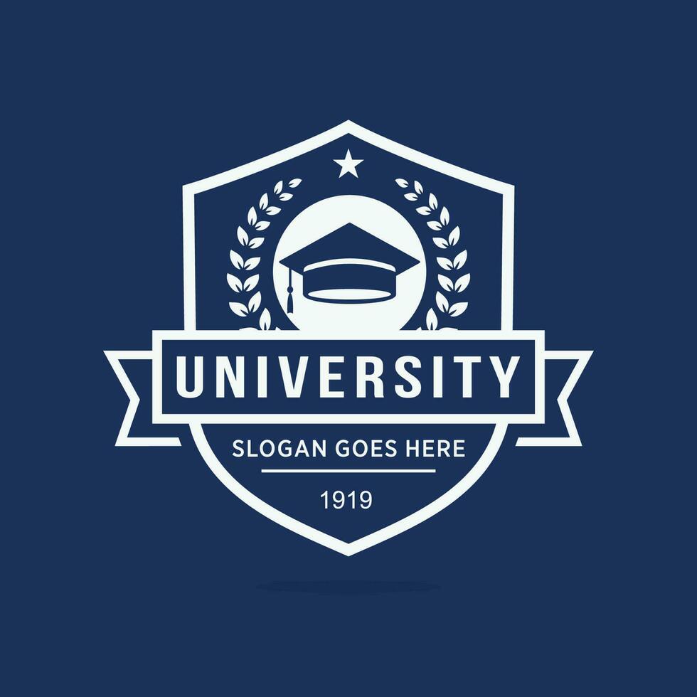 University logo design vector illustration