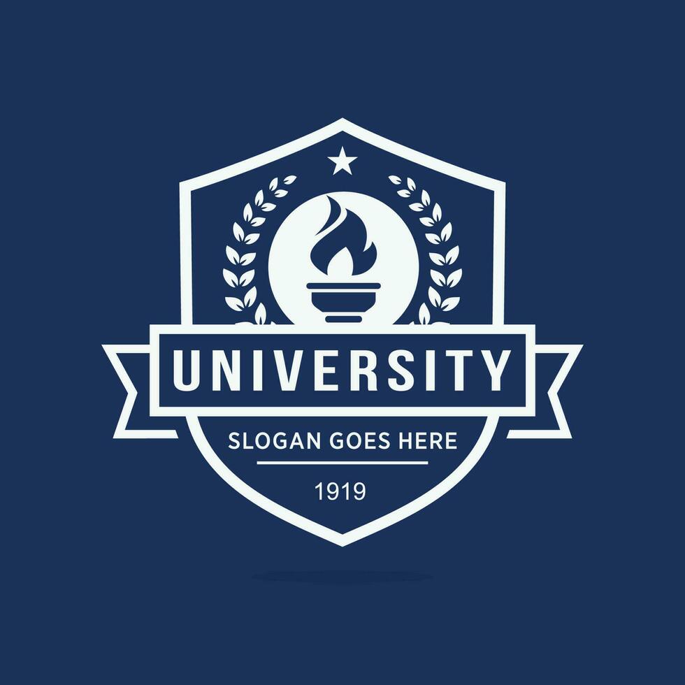 University logo design vector illustration