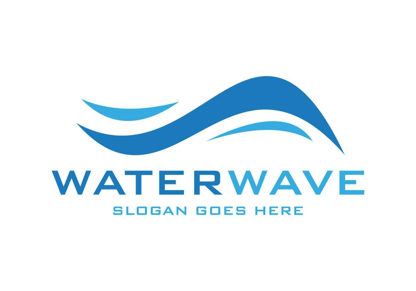 Ilustración de vector de diseño de logotipo de onda