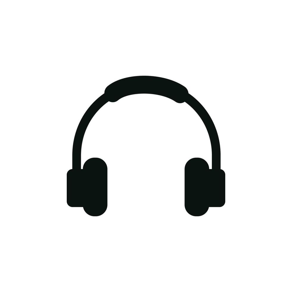 auricular icono aislado en blanco antecedentes vector