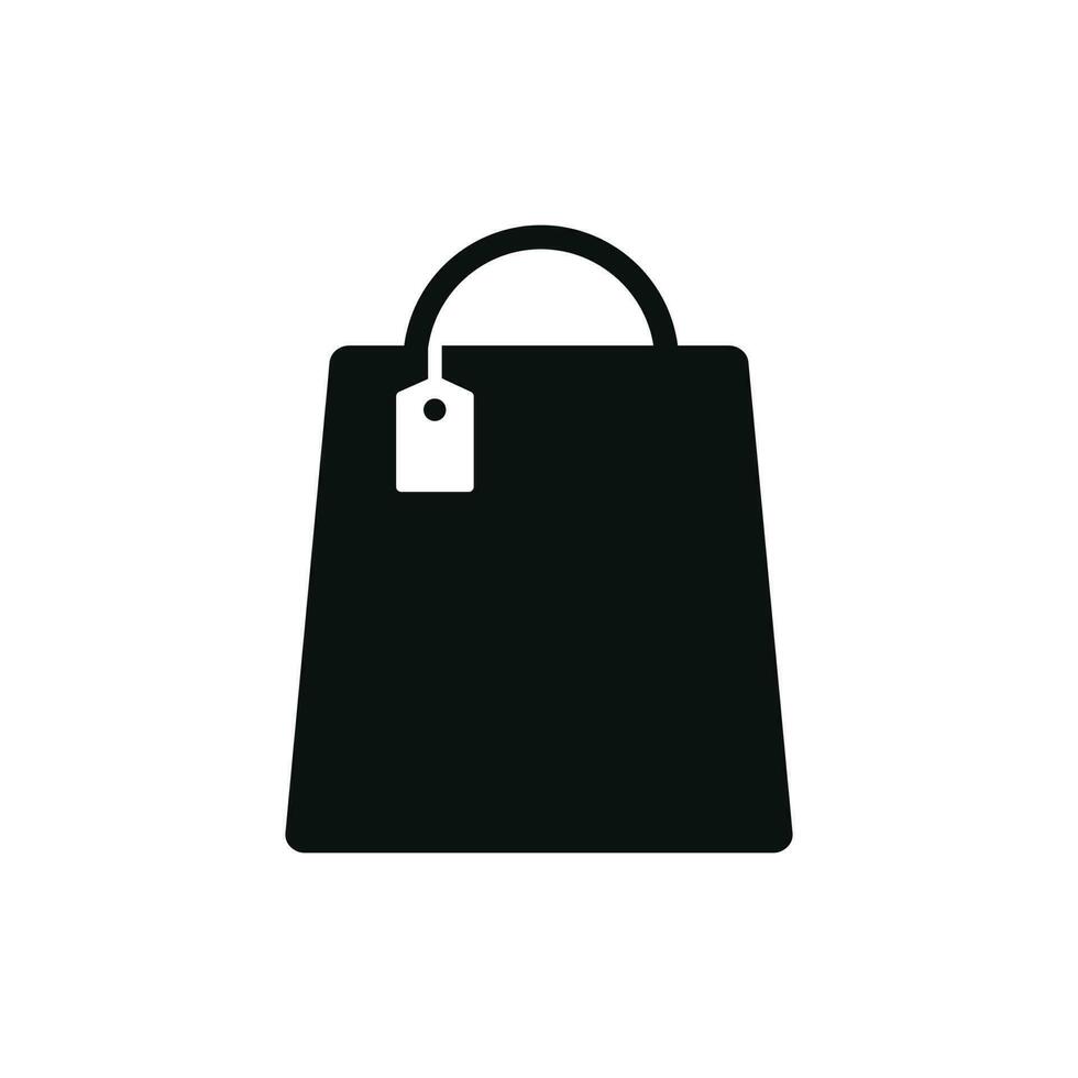 Shopping bag icon isolated on white background vector