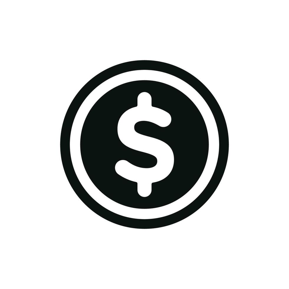 Money dollar icon isolated on white background vector
