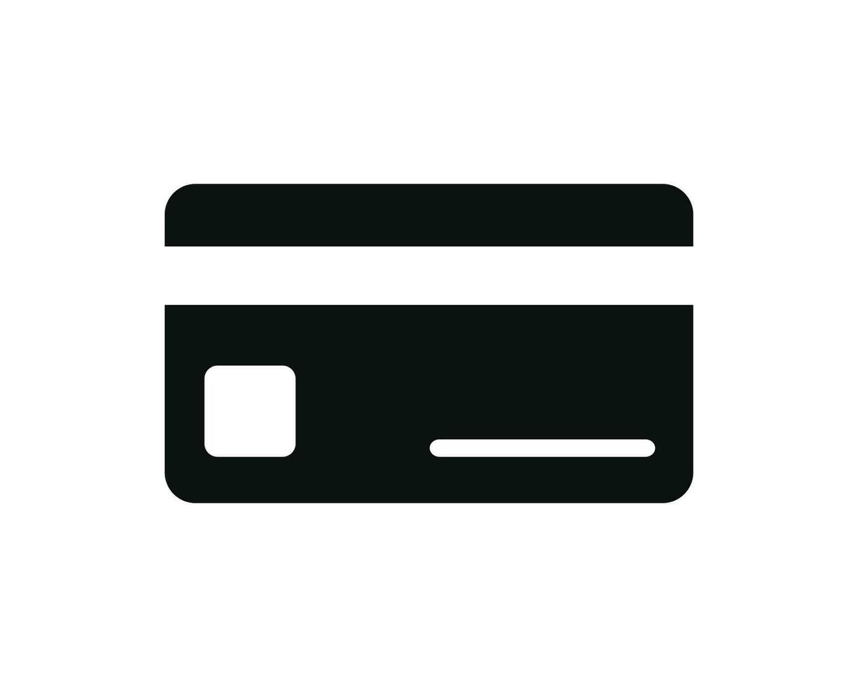 crédito tarjeta icono aislado en blanco antecedentes vector
