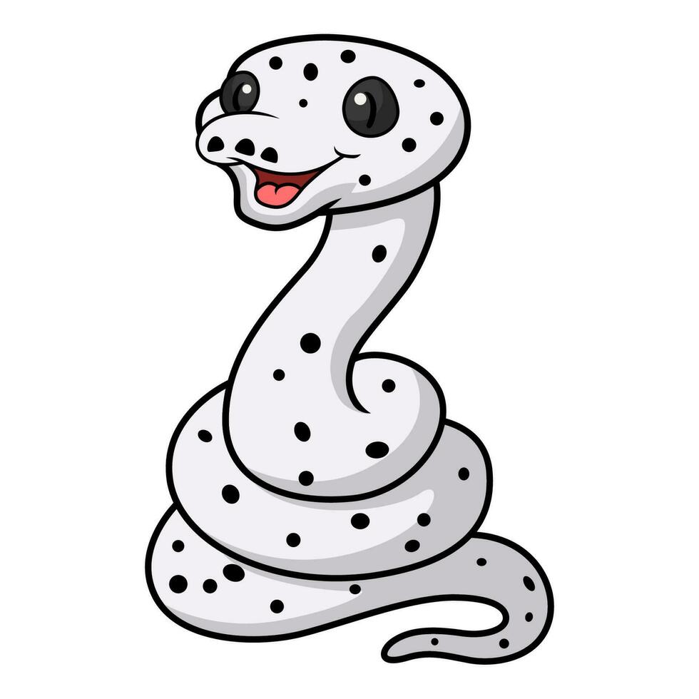 Cute cow reticulated python cartoon 23515618 Vector Art at Vecteezy