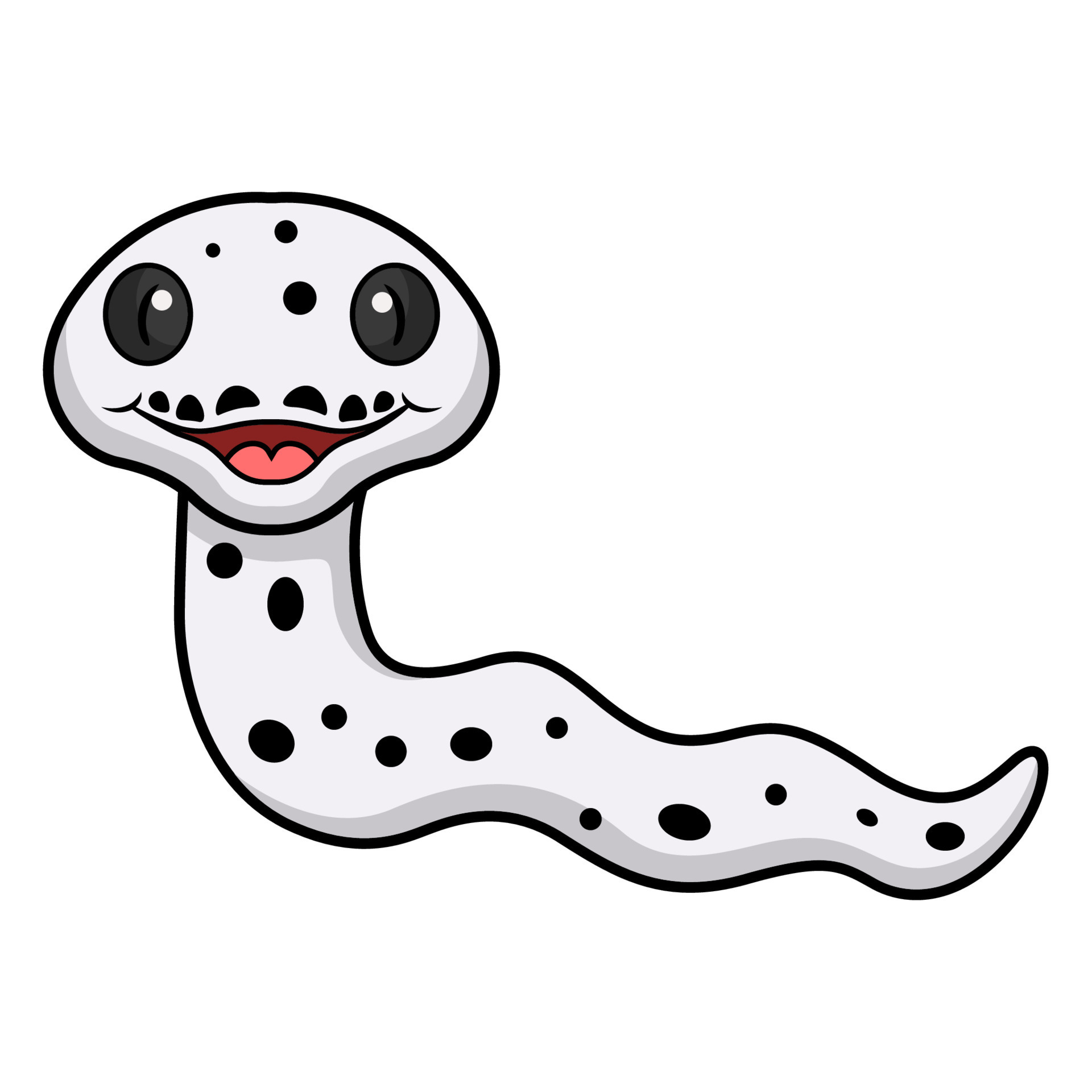 Cute cow reticulated python cartoon 23515626 Vector Art at Vecteezy