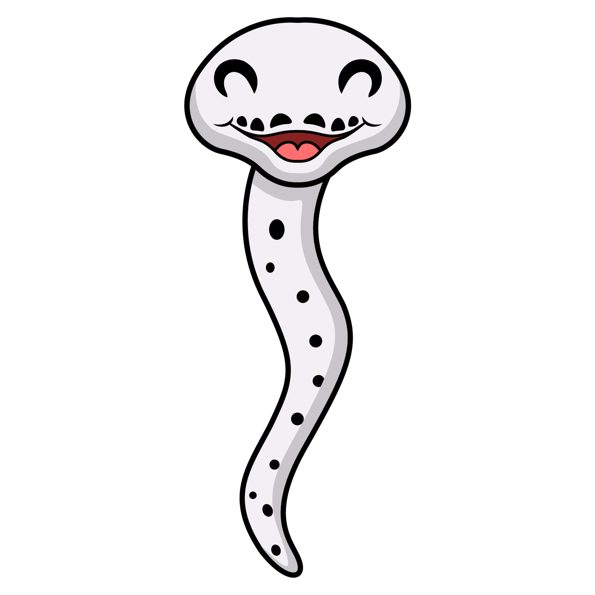 Cute cow reticulated python cartoon 23515627 Vector Art at Vecteezy