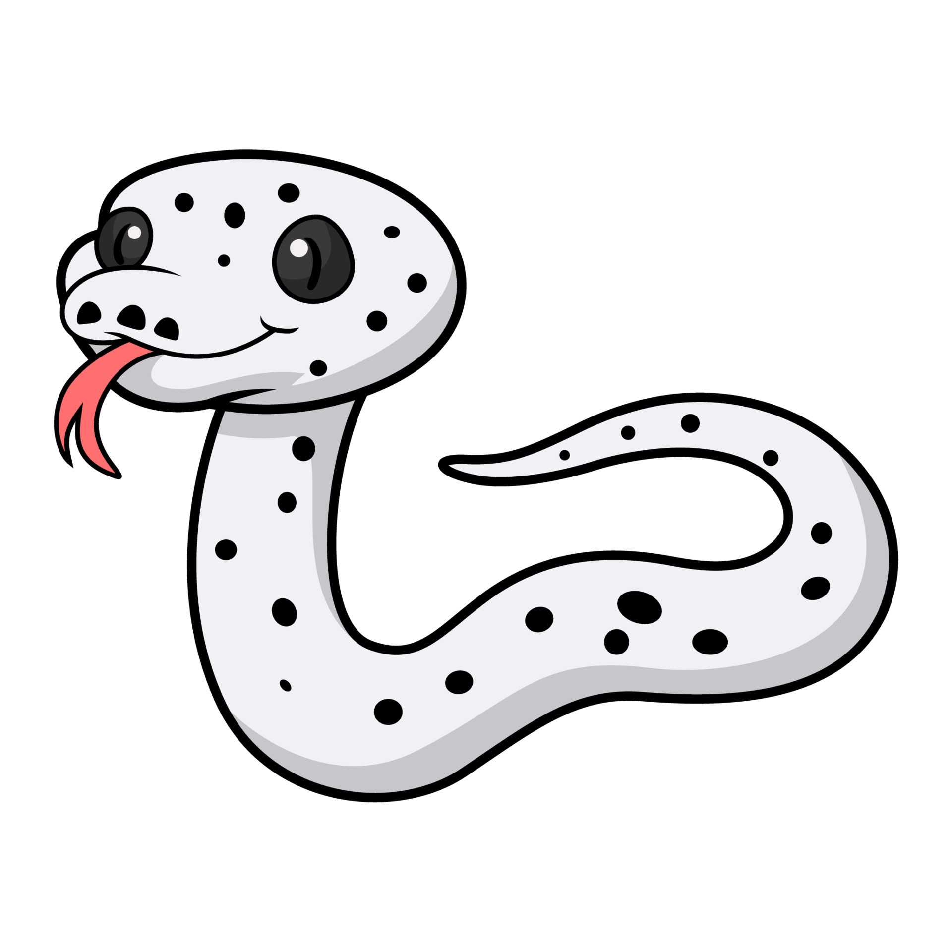 Cute cow reticulated python cartoon 23515629 Vector Art at Vecteezy