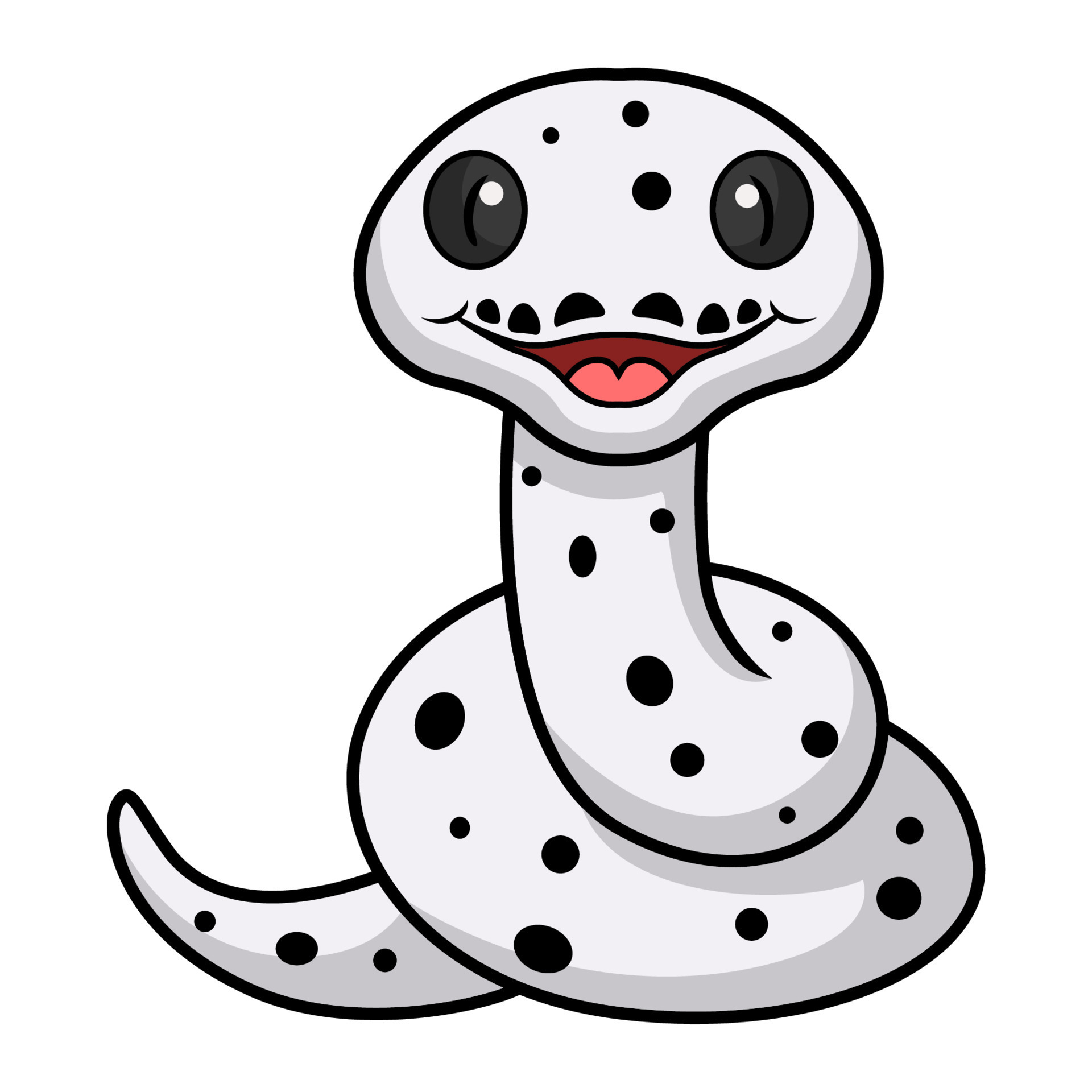 Cute cow reticulated python cartoon 23515639 Vector Art at Vecteezy