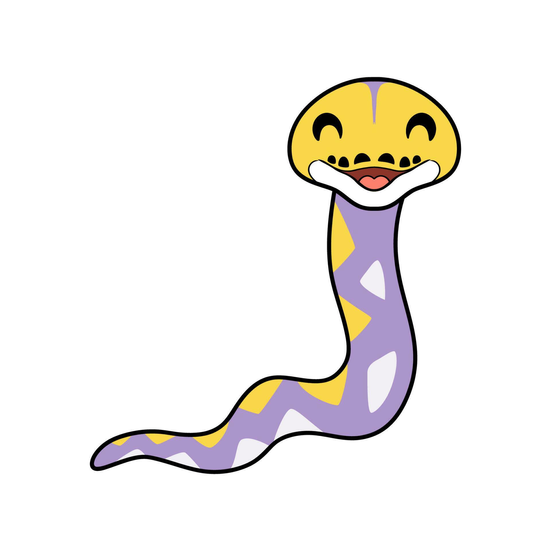 Cute lavender reticulated python cartoon 23515649 Vector Art at Vecteezy