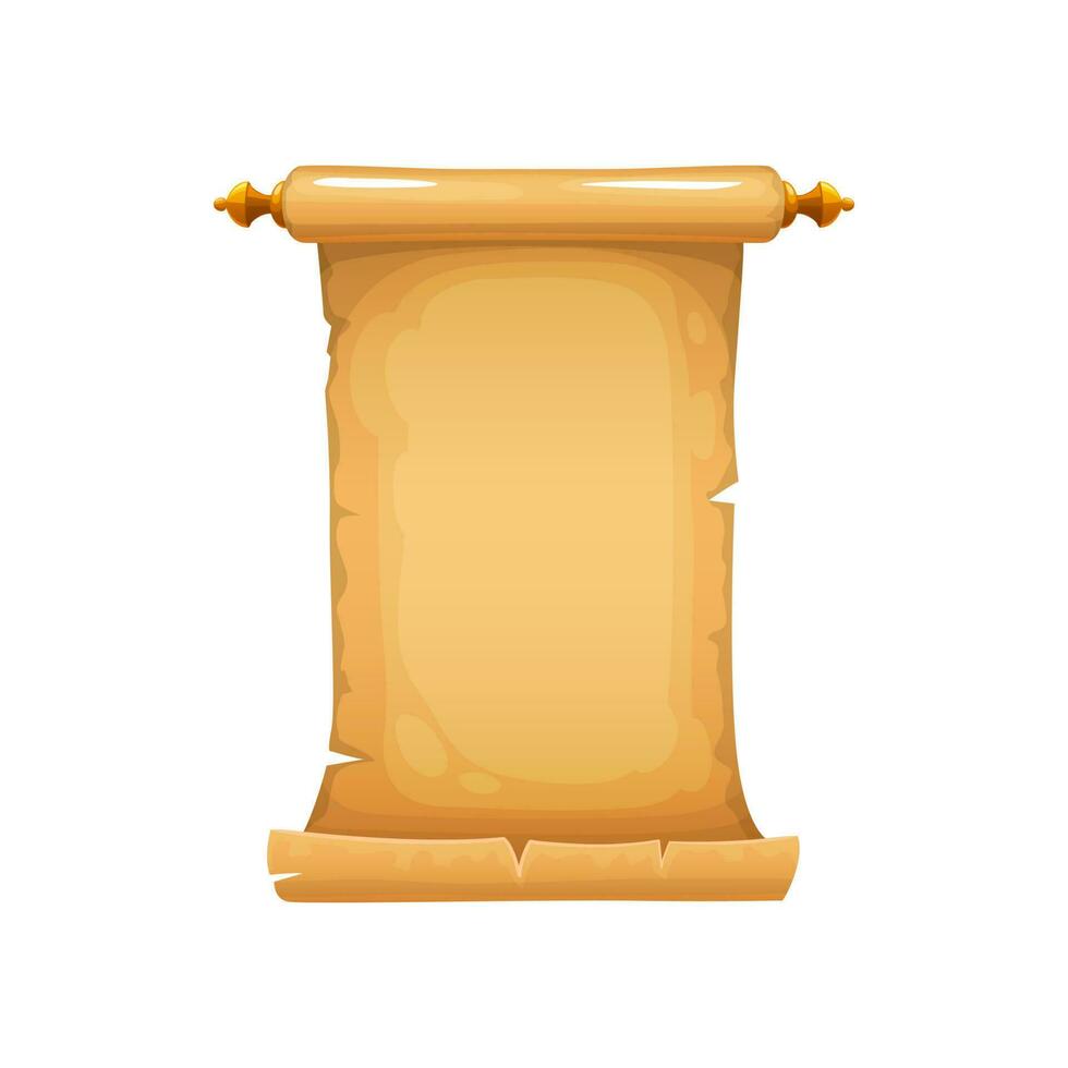 Old paper scroll parchment isolated manuscript vector
