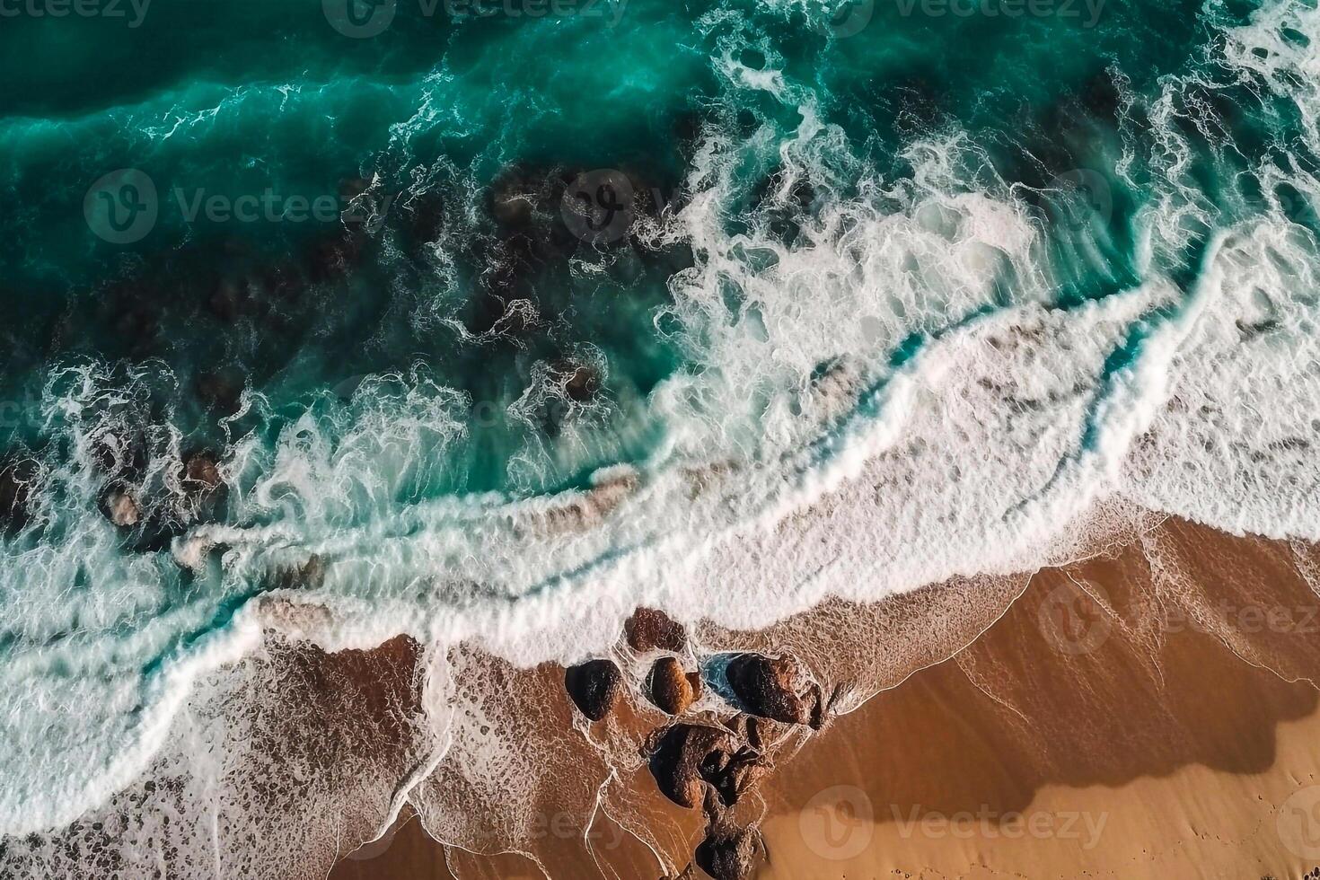 Abstract decorative illustration of a top view of the beach background design. Summer illustration. photo