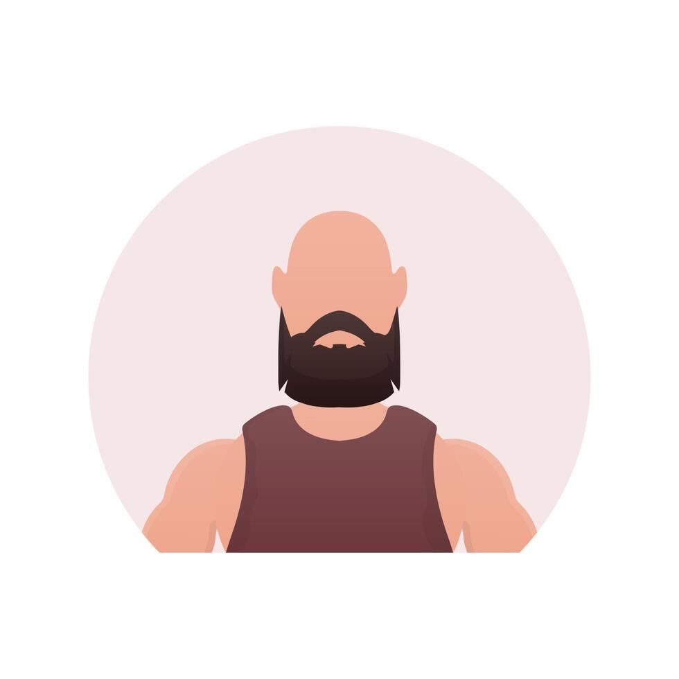 Man icon. Isolated. Cartoon style. vector