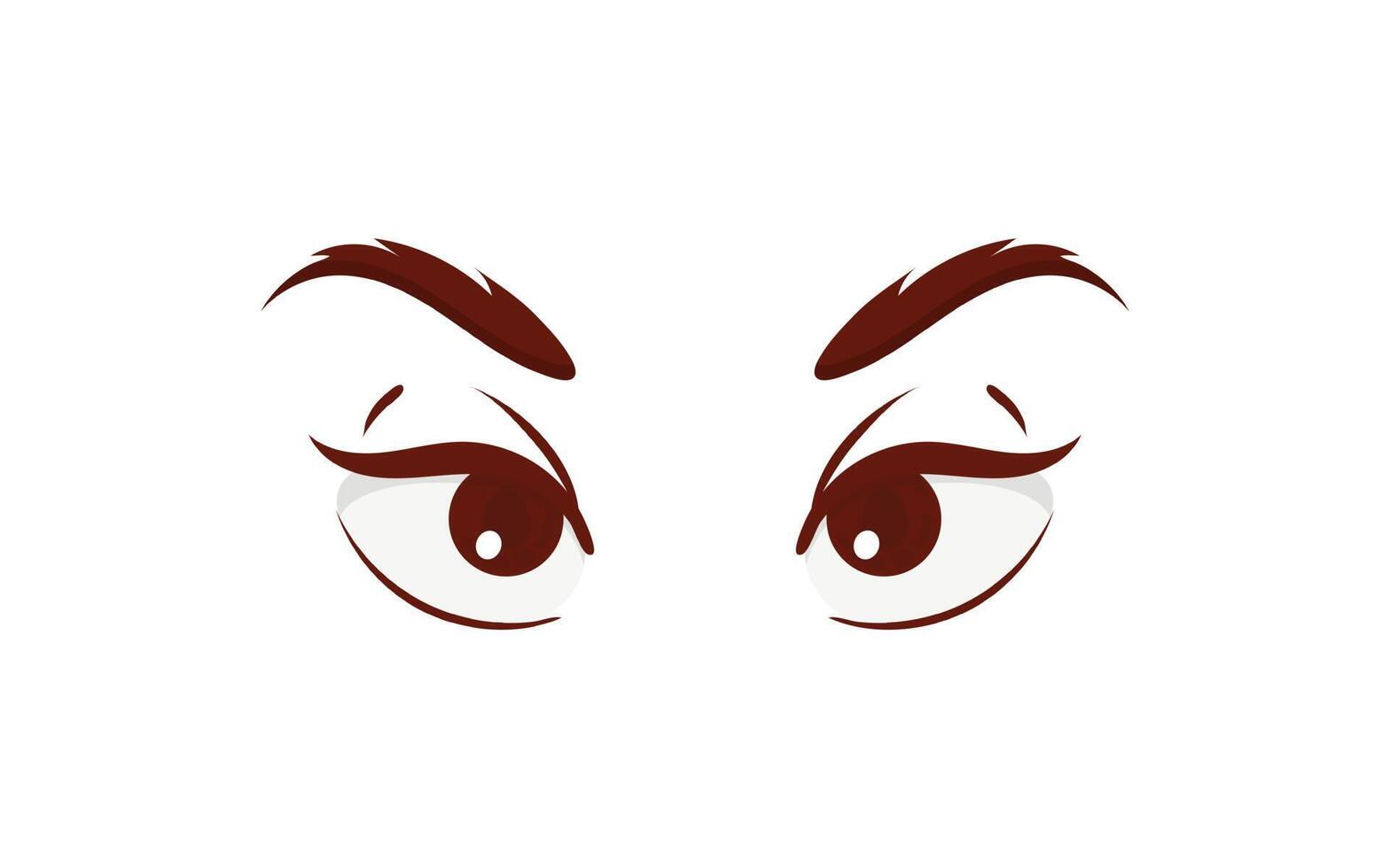 Hand-drawn woman's sexy luxurious eye with perfectly shaped eyebrows and full lashes. Perfect salon look. vector
