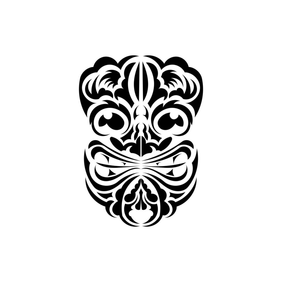 Pattern mask. Traditional totem symbol. Maori style. over white background. vector