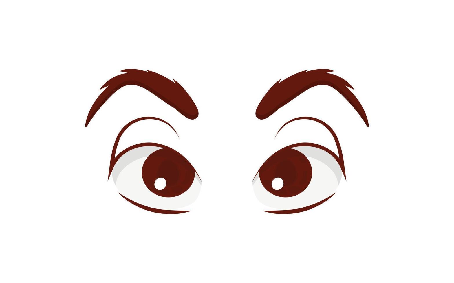 beautiful cute female eyes in cartoon style vector