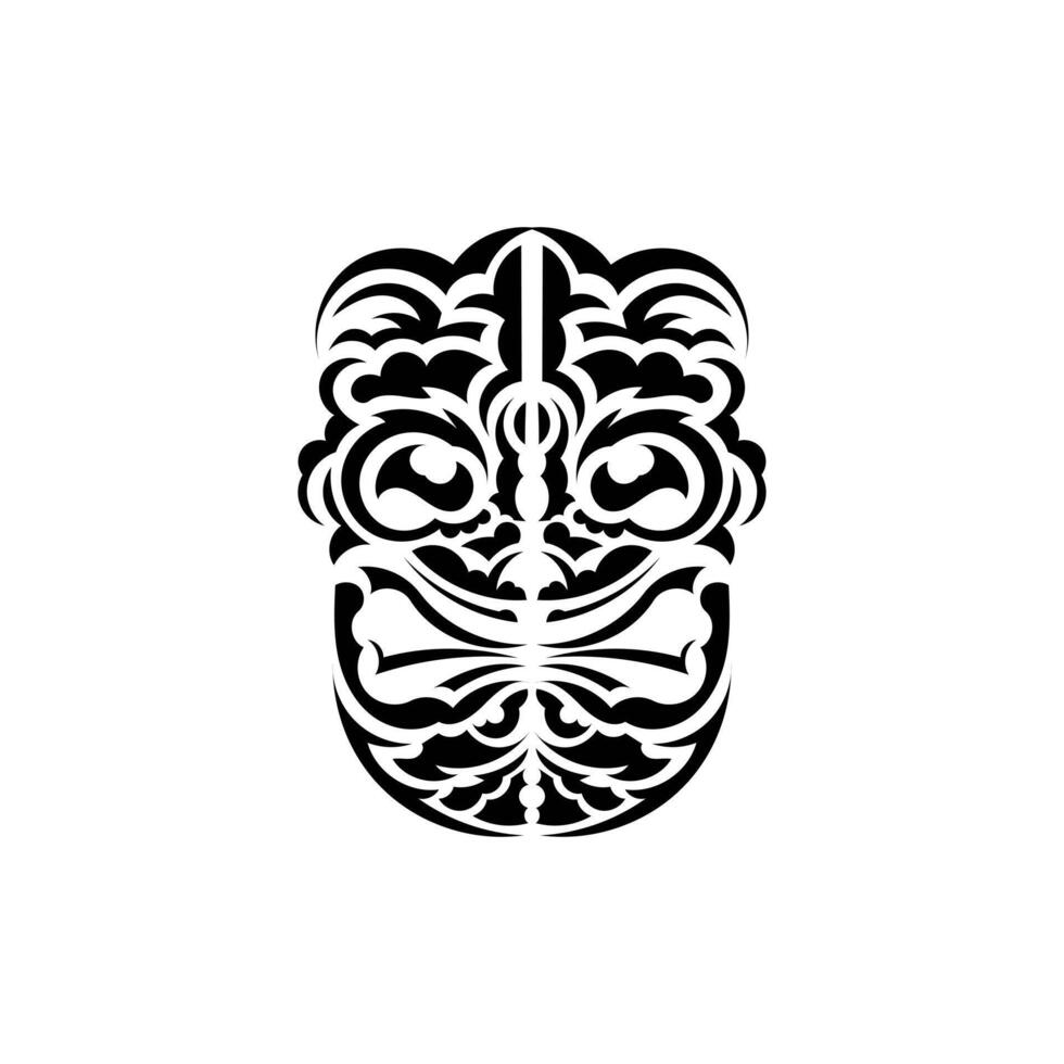 Pattern mask. Traditional totem symbol. Hawaiian style. illustration isolated on white background. vector