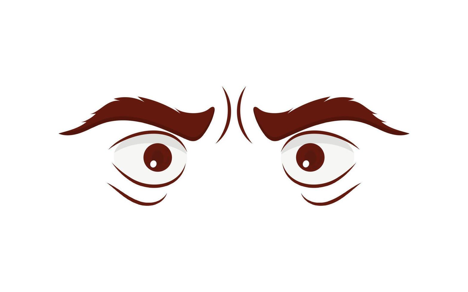 mal ojos en plano estilo. vector ilustración.