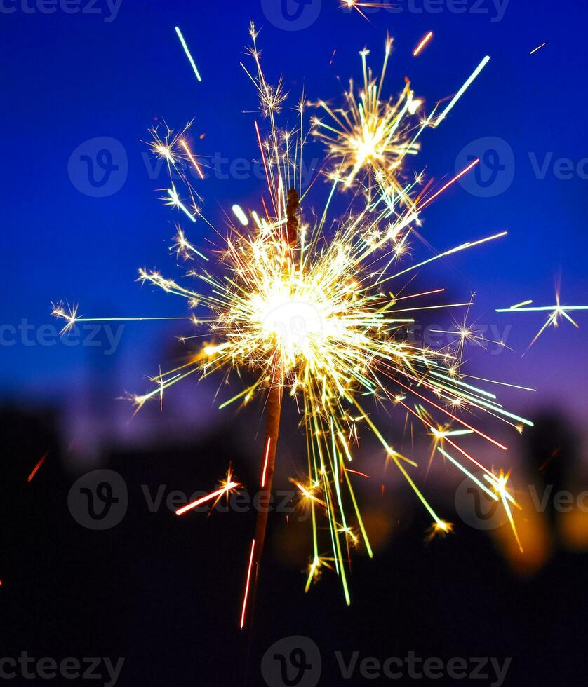 Sparklers, sparks and the end of the year photo