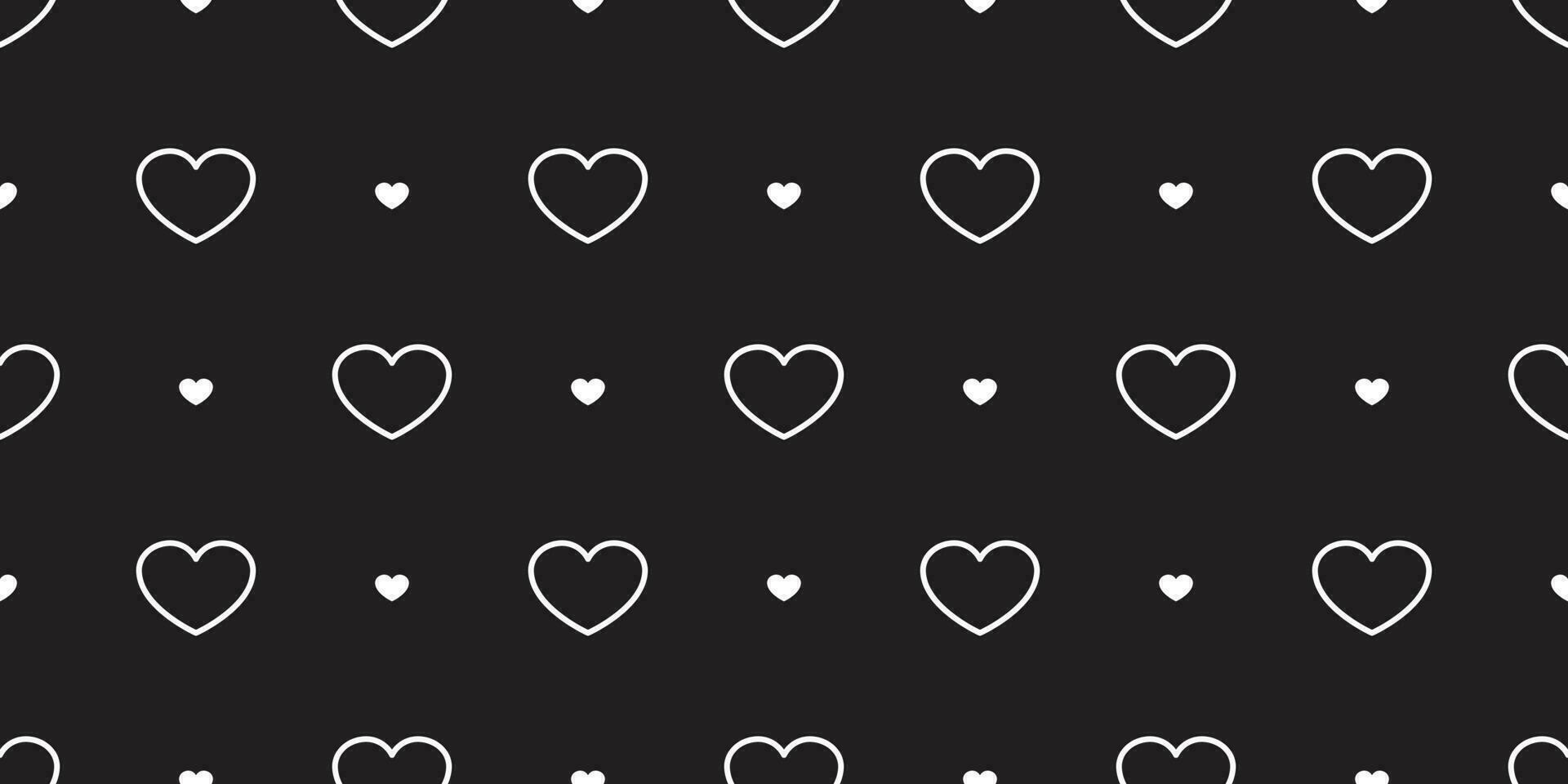 heart Seamless pattern vector valentine day isolated love icon background wallpaper black