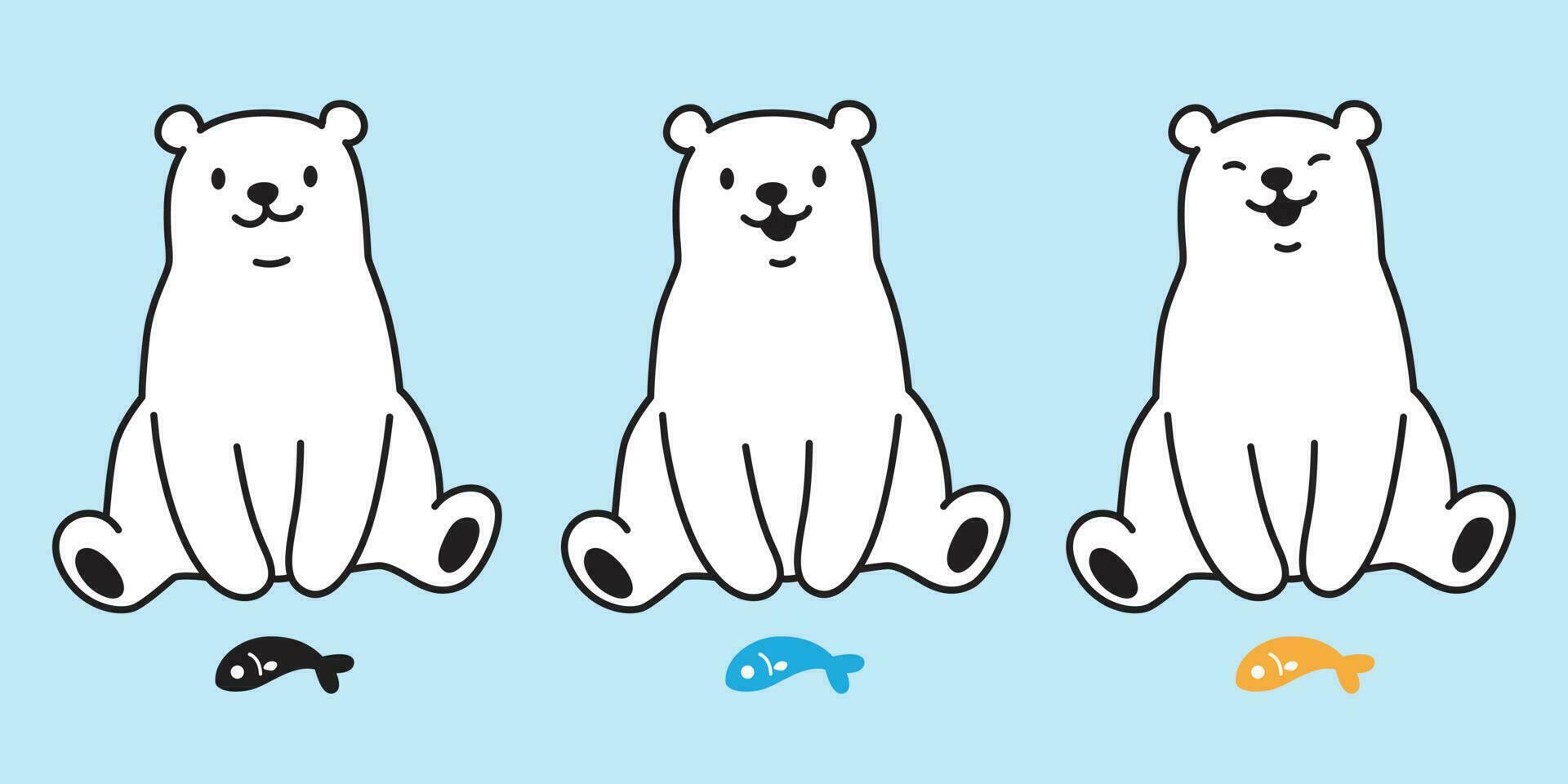 oso vector polar oso icono logo sentado dibujos animados personaje ilustración