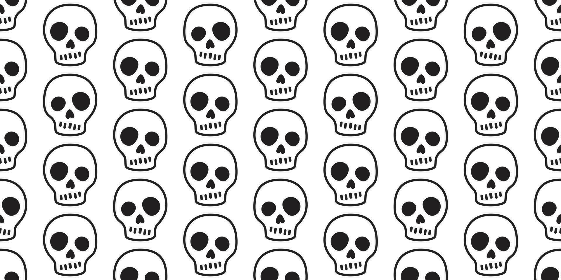 skull seamless pattern vector Halloween Crossbones bone Ghost poison tile background scarf isolated repeat wallpaper