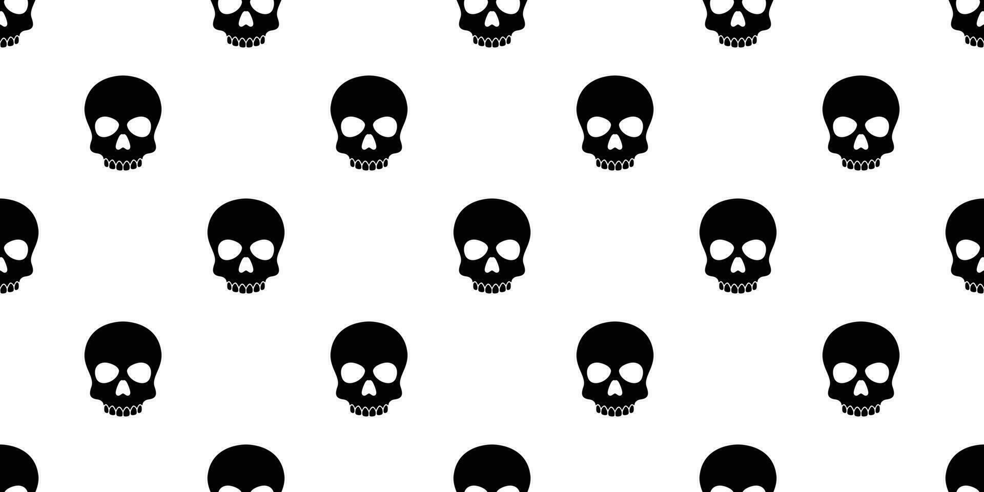 skull Crossbones seamless pattern Halloween vector pirate bone Ghost poison scarf isolated repeat wallpaper tile background